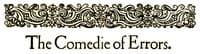 The Comedy of Errors book cover