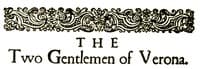 The Two Gentlemen of Verona book cover