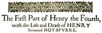 King Henry IV, the First Part book cover