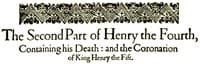 King Henry IV, the Second Part book cover