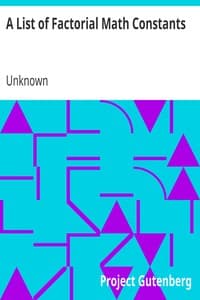 A List of Factorial Math Constants book cover