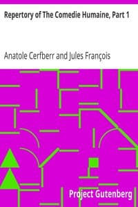 Repertory of The Comedie Humaine, Part 1