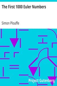 The First 1000 Euler Numbers book cover