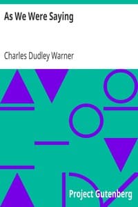 As We Were Saying book cover