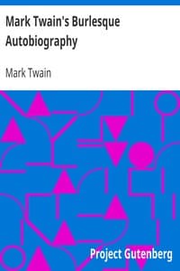 Mark Twain's Burlesque Autobiography book cover