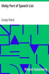 Moby Part of Speech List book cover