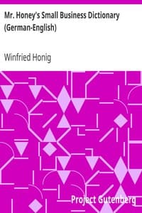 Mr. Honey's Small Business Dictionary (German-English) book cover
