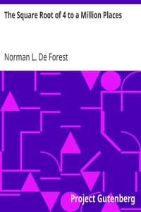 The Square Root of 4 to a Million Places book cover
