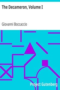 The Decameron, Volume I book cover