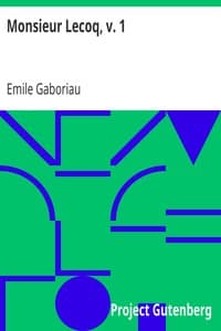 Monsieur Lecoq, v. 1 book cover