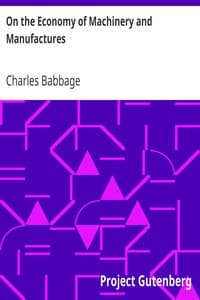 On the Economy of Machinery and Manufactures book cover