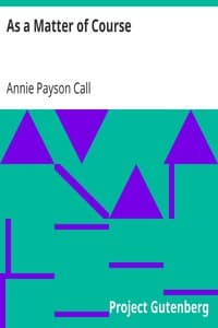 As a Matter of Course book cover