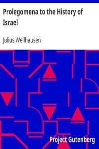 Prolegomena to the History of Israel book cover