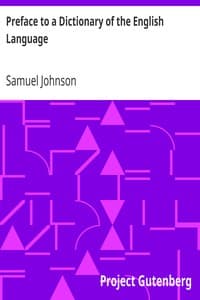 Preface to a Dictionary of the English Language book cover