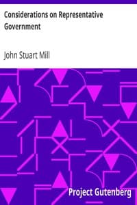 Considerations on Representative Government book cover