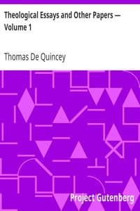Theological Essays and Other Papers — Volume 1 book cover