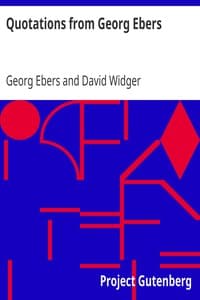 Quotations from Georg Ebers book cover