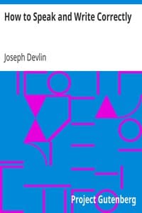 How to Speak and Write Correctly book cover