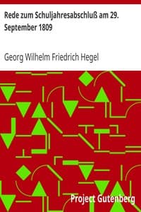 Rede zum Schuljahresabschluß am 29. September 1809