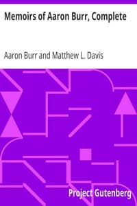 Memoirs of Aaron Burr, Complete book cover