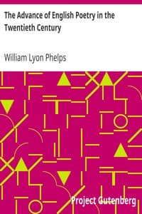 The Advance of English Poetry in the Twentieth Century book cover