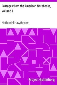 Passages from the American Notebooks, Volume 1 book cover