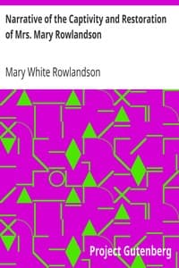 Narrative of the Captivity and Restoration of Mrs. Mary Rowlandson book cover