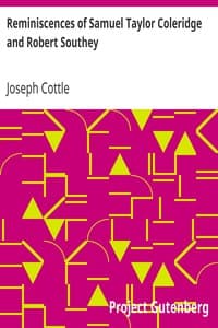 Reminiscences of Samuel Taylor Coleridge and Robert Southey book cover