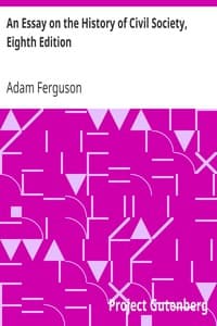 An Essay on the History of Civil Society, Eighth Edition book cover