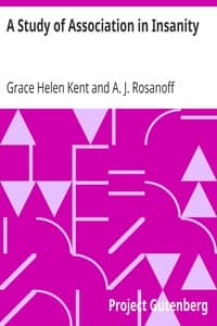 A Study of Association in Insanity book cover