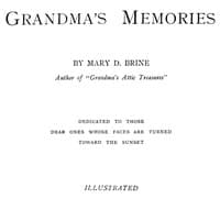 Grandma's Memories book cover