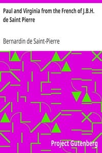 Paul and Virginia from the French of J.B.H. de Saint Pierre book cover