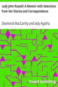 Lady John Russell: A Memoir with Selections from Her Diaries and Correspondence book cover