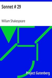 Sonnet # 29 book cover