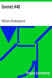 Sonnet #40 book cover