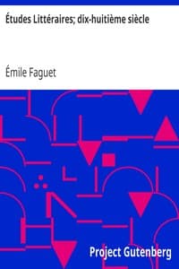 Études Littéraires; dix-huitième siècle