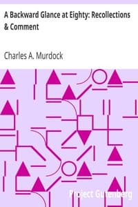 A Backward Glance at Eighty: Recollections & Comment book cover
