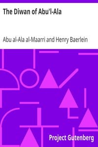 The Diwan of Abu'l-Ala book cover