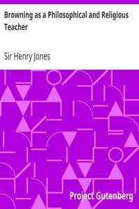 Browning as a Philosophical and Religious Teacher book cover