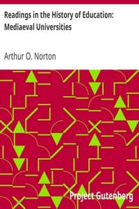 Readings in the History of Education: Mediaeval Universities