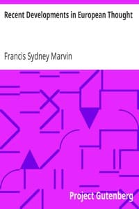 Recent Developments in European Thought book cover