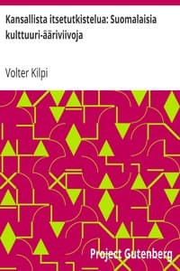 Kansallista itsetutkistelua: Suomalaisia kulttuuri-ääriviivoja book cover