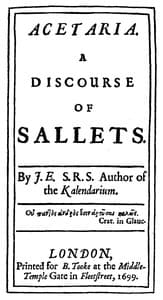 Acetaria: A Discourse of Sallets book cover