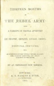 Thirteen months in the Rebel Army book cover