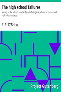 The high school failures book cover