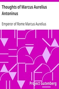 Thoughts of Marcus Aurelius Antoninus book cover