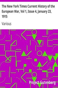 The New York Times Current History of the European War, Vol 1, Issue 4, January 23, 1915 book cover