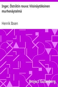 Inger, Östråtin rouva: Viisinäytöksinen murhenäytelmä book cover