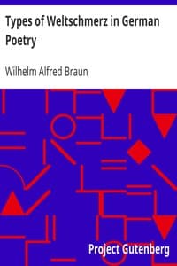 Types of Weltschmerz in German Poetry