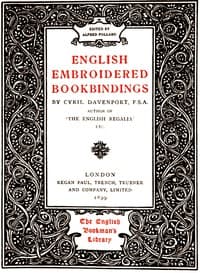 English Embroidered Bookbindings